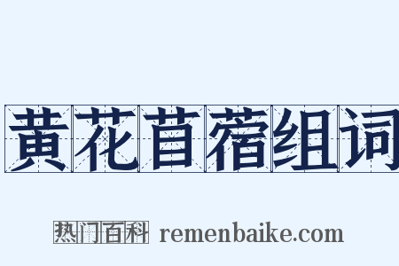 黄花苜蓿组词是什么意思的图片